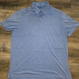 Izod Advantage Golf Polo Light Blue Short Sleeve Mens Dress Shirt XL